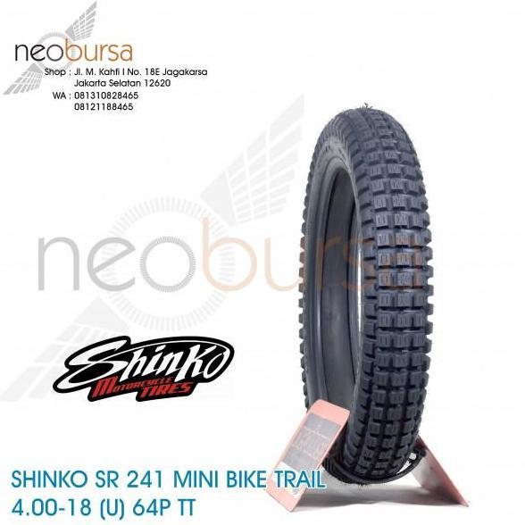 Terlaris Ban Shinko Sr241 (U) 4.00-18 (64P) Trial / Vintage Scrambler / Kustom