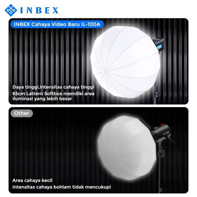 INBEX Collapsible Lantern Softbox Paket Studio Lightstand Live Lampu Terlaris