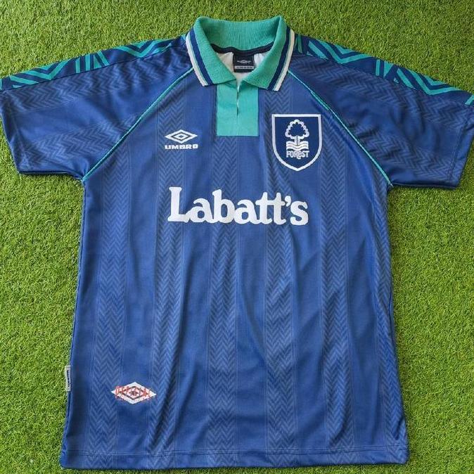 Jersey Retro Nottingham Forrest 1993/95 Away Size Lengkap S-7XL Blokecore Vintage Classic JS