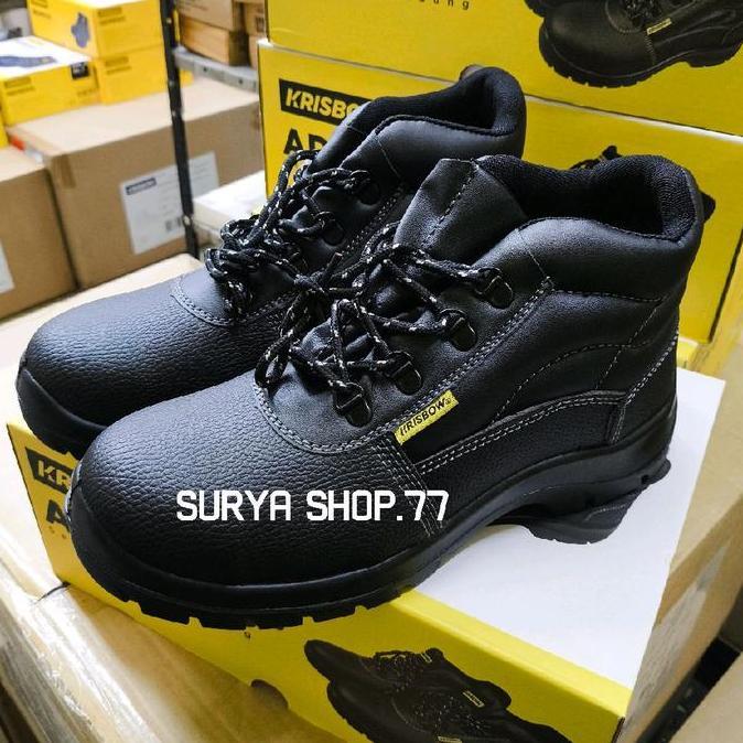 Scbk- Krisbow Sepatu Safety Argon 6" Original Anti Slip Oil Resistant Bahan Sol Pu Pelindung Kaki Be