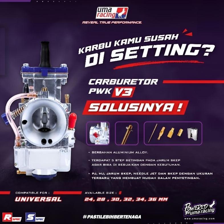 Gadget Galaxy1- KARBURATOR UMA RACING KARBU PWK UMA RACING V3 24 28 30 32 34 36MM KARBU RACING UMA R