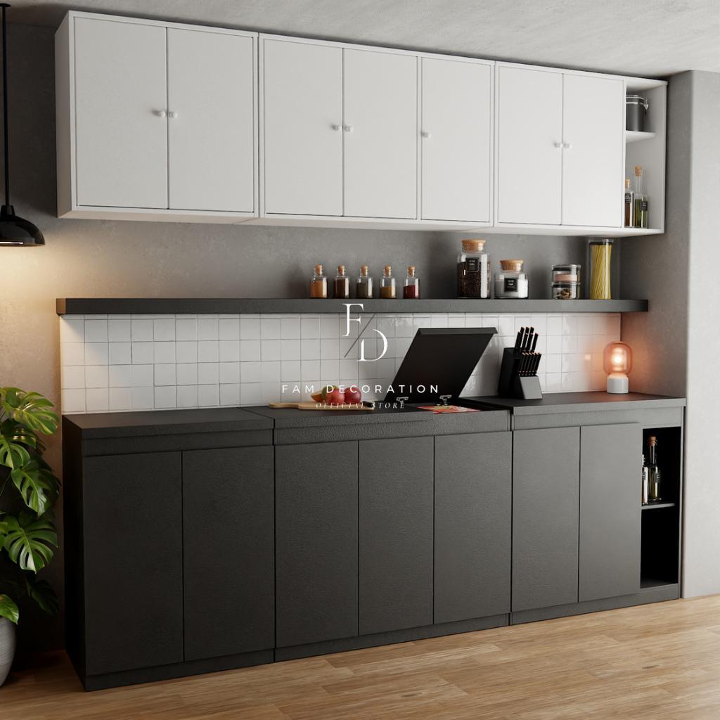 Kitchen Set Minimalis Atas Bawah Lemari Gantung Dapur Rak Dapur Mewah