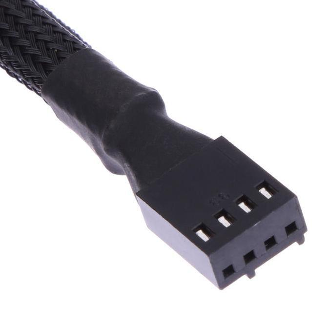 Inpoinpo- Splitter Kabel Fan 4 Pin Pwm To 3 Cabang 4 Pin Male Sleeve Kabel 3 Way