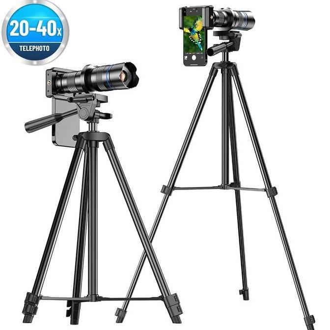 APEXEL Lensa Tele Smartphone Monocular Telephoto 40X with Tripod - APL-20-40XCR50
