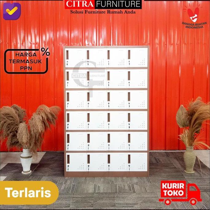 Dicdoc- Lemari Loker Besi 24 Pintu | Locker Kantor Dokumen File