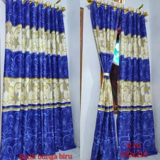 Dimari- Gorden Smokring Batik Bunga Biru