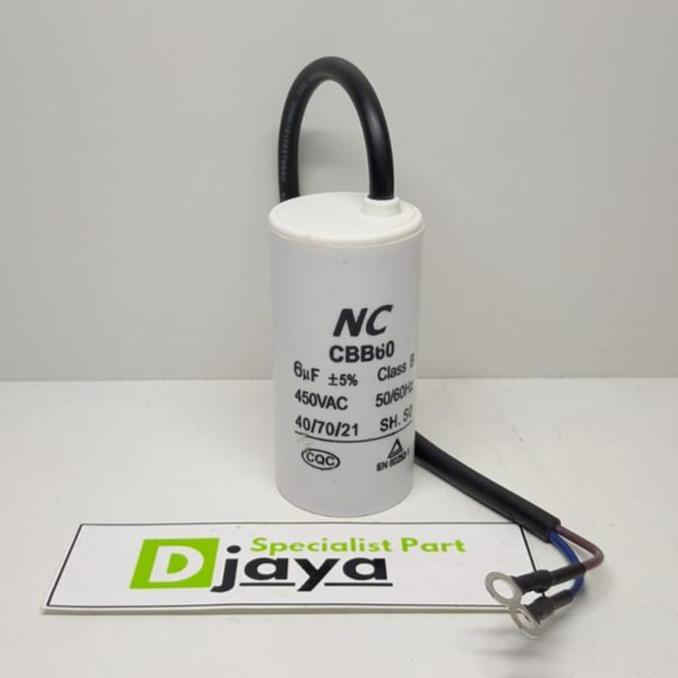 Kapasitor Cbb60 6 Uf / Mesin Cuci 6 Uf / Capasitor Pompa Air 6 Mikro Termurah