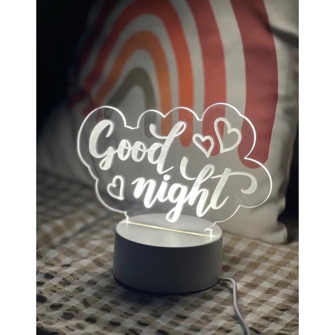 Lampu akrilik custom FREE Design nama / Tulisan