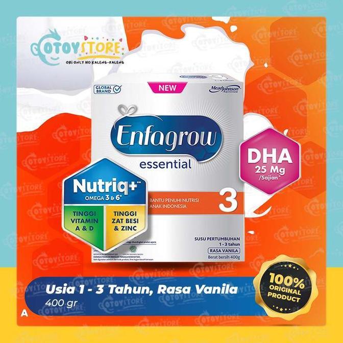 Sandmilk- Enfagrow Essential 3 Vanila 400 G / Susu Formula Enfagrow