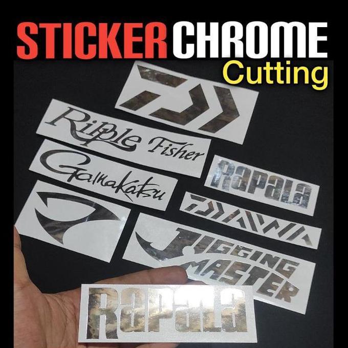 FINESSE Stiker Brand Pancing Shimano DLL Untuk Tackle Box Sepeda Bahan Chrome Outdoor