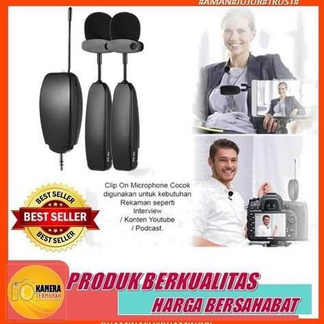 Microphone Mic Clip On Wireless Dual Smartphone HP PRANK 2