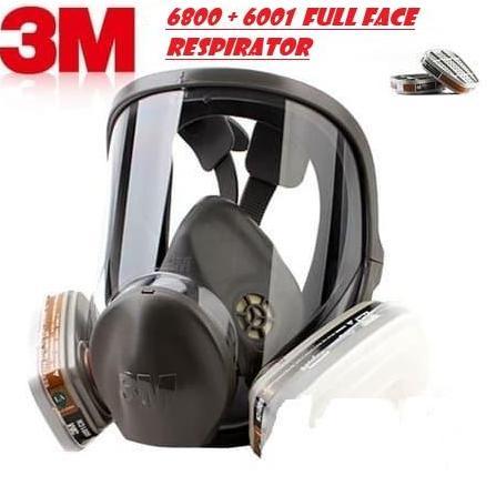 3M Masker Reusable full Face Mask Respirator 6800 TU