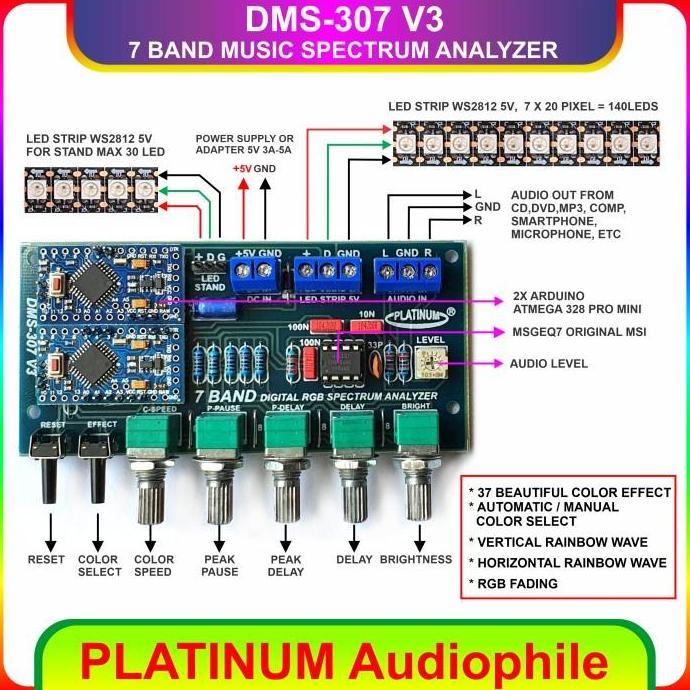 Spectrum Analyzer Modul DMS-307 V3 7 Band Music Analyzer