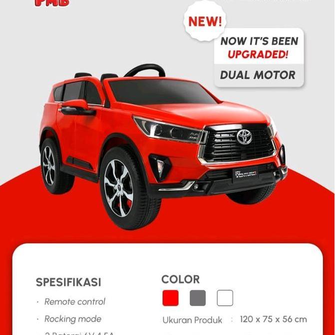 Free Pelapis Banmainan Mobil Aki Anak Pmb Lisensi Toyota Innova M-7288 / M7288 / M 7288 Allshop