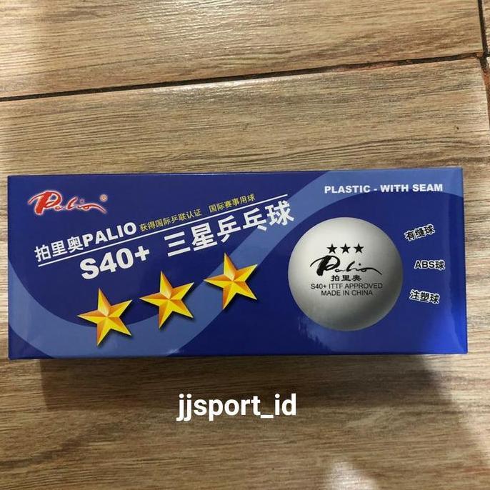 Bola Tenis Meja Bola Pingpong Palio 3 Star 40+ Isi 10