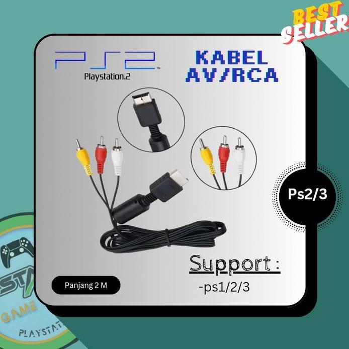 Kabel Av Rca ps2 dan ps3 Original murah