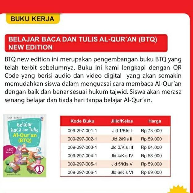 BTQ belajar baca tulis Al- Qur'an SD/MI kelas 6