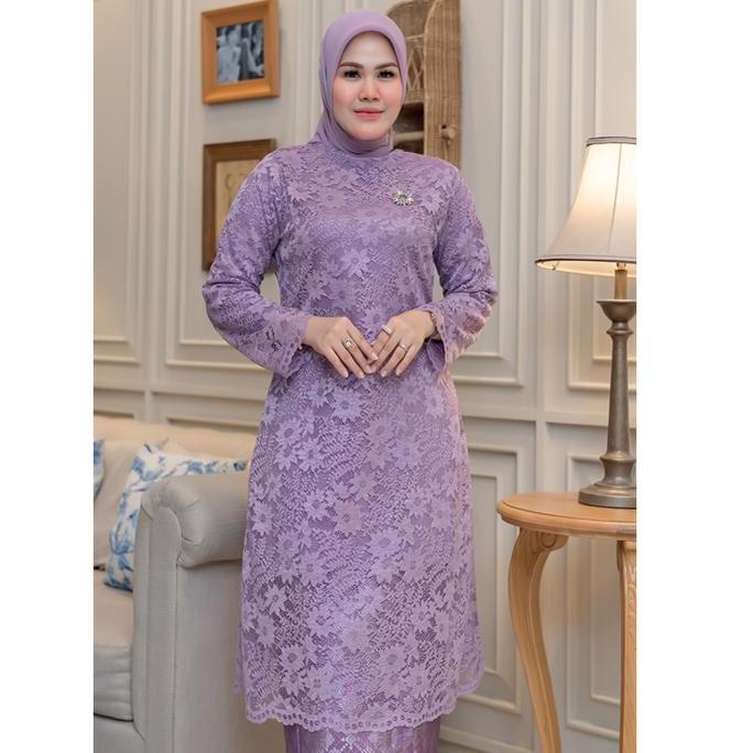 LA22 }} Atasan Tunik Brukat Busui /Atasan kebaya Brokat Terbaru/Kebaya Modern/Kebaya Terlaris Baju P