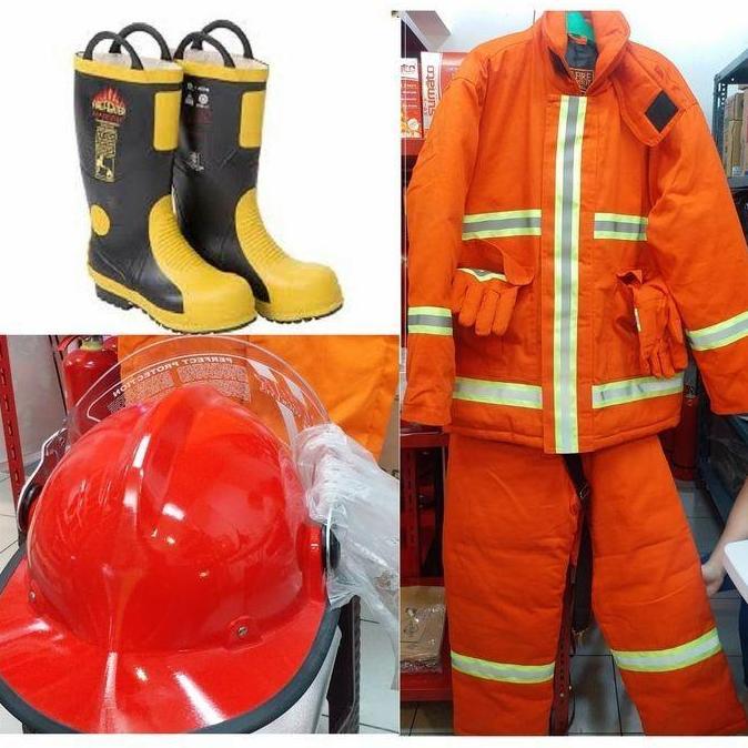 Baju pemadam kebakaran safety 1 set/baju pemadam kebakaran komplit
