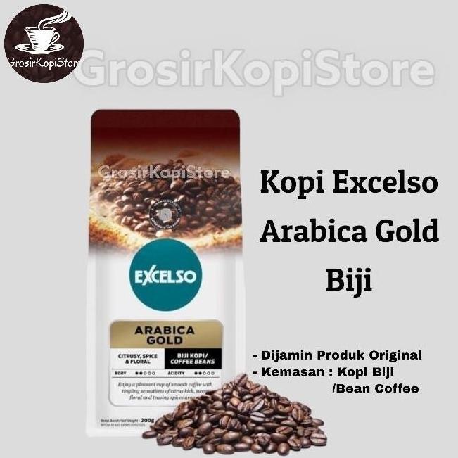 Kopi Excelso Arabica gold Biji 200g- Coffee Bean Excelso Arabica Gold 200g