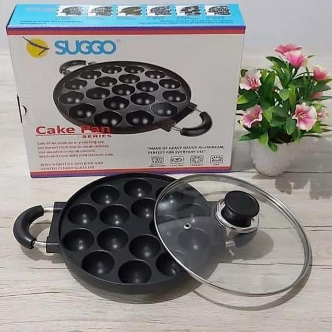 Cetakan kue takoyaki Teflon anti lengket/cetakan kue cubit teflon sugg SAML