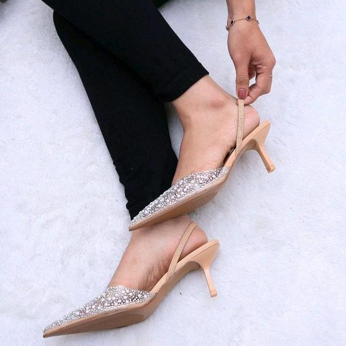 HEELS SEPATU WANITA HIGH HEELS MUTIARA ZRS682 HI