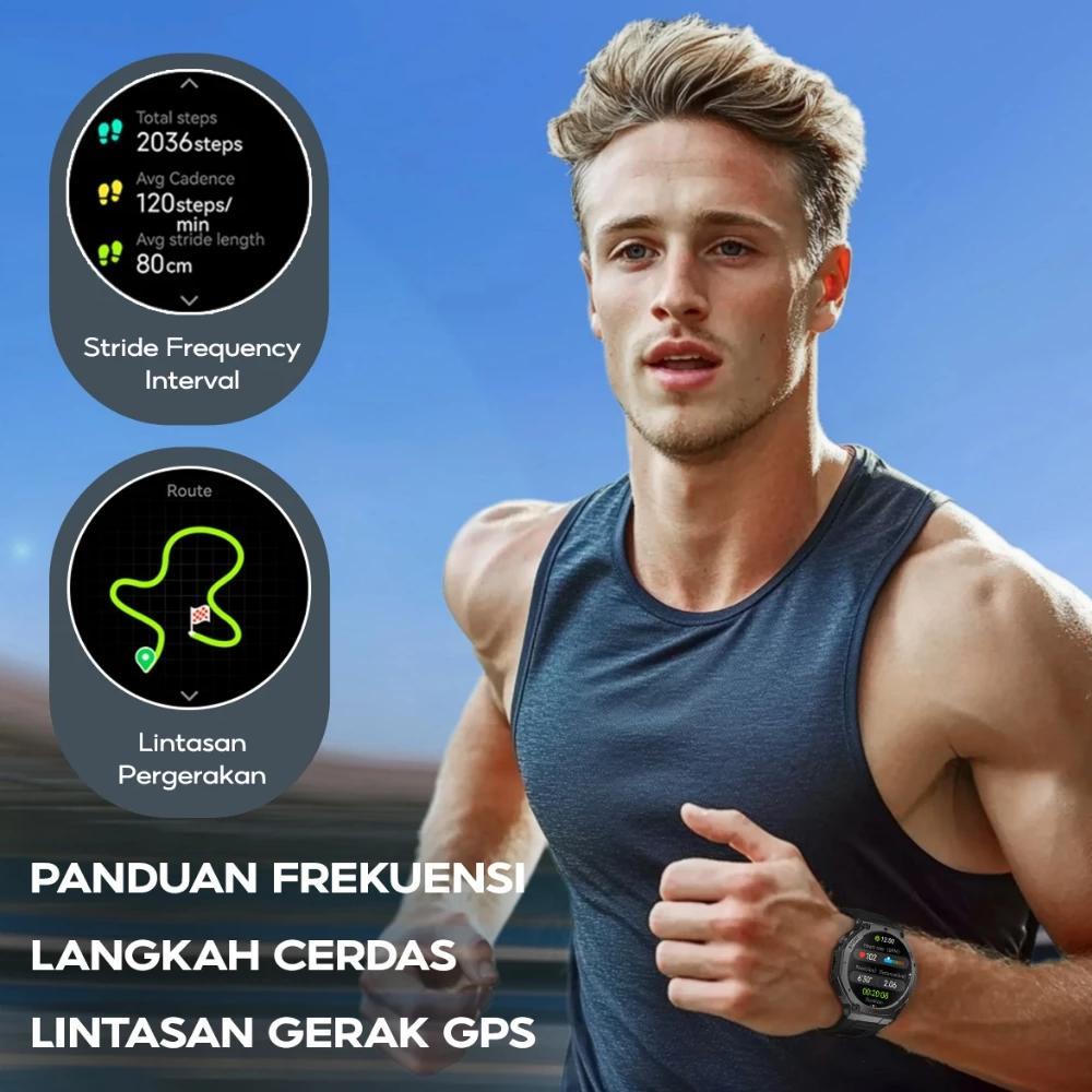 NEW Citijungle B78 Smartwatch GPS 2 | Tahan Air 5ATM Bisa Renang | AMOLED 1.43 Full Touch | Kompas, 
