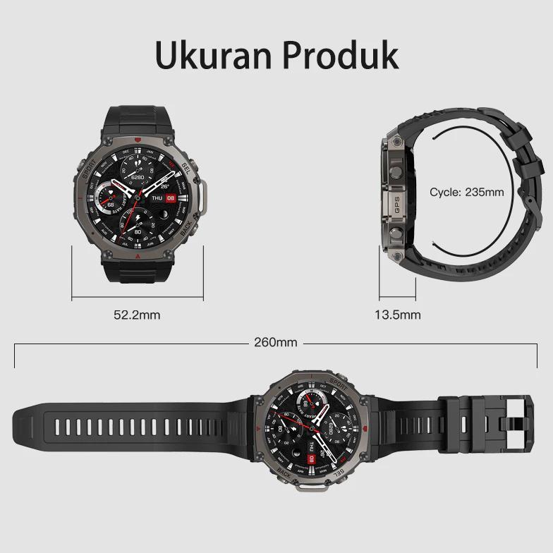 NEW Citijungle B78 Smartwatch GPS 2 | Tahan Air 5ATM Bisa Renang | AMOLED 1.43 Full Touch | Kompas, 