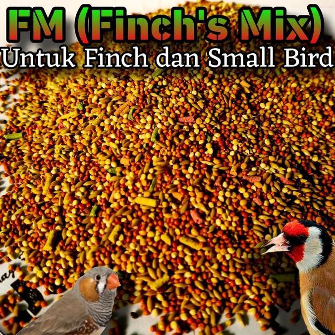 Bridwoi- J&J Finch Mix (Fm) (1Kg) Pakan Burung Emprit, Gold Amadine, Finch