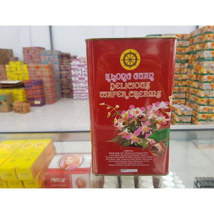 KHONG GUAN WAFER CHOCOLATE KALENG 1400GR PAS