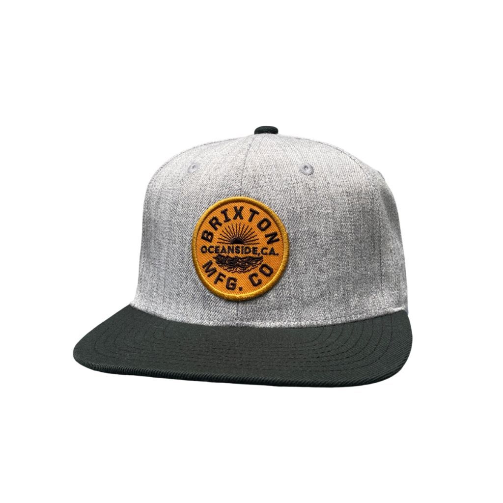 Topi Snapback Brixton Grey Black OSFA Second Original Murah