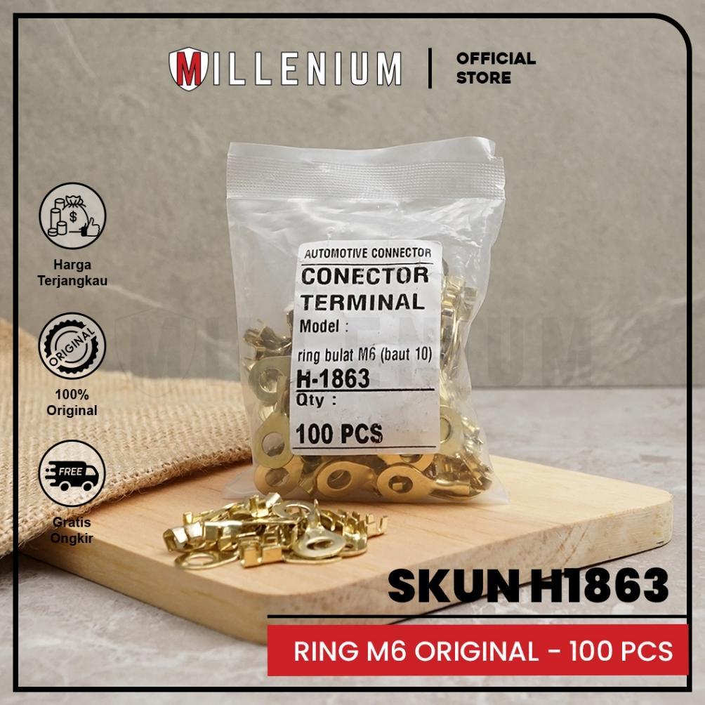 Terminal Skun Ring Bulat | Skun Baut 10 | Skun Aki M6 | Konektor Kabel Gepeng | Skun Aki Massa Mobil