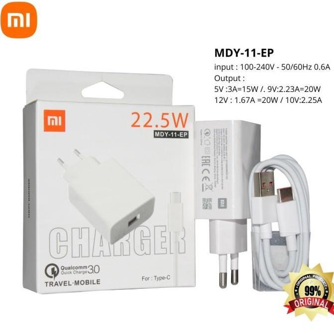 CHARGER XIAOMI MDY-11-EP 22.5W TYPE C FAST CHARGING