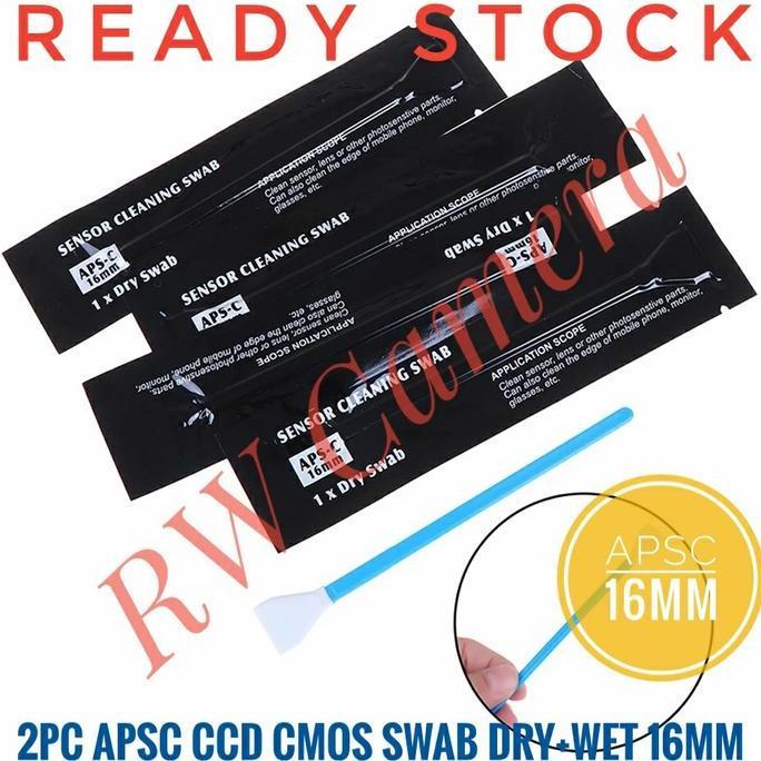 Frembit- Pembersih Sensor Apsc Ccd Cmos Swab Wet+Dry Kamera Sony A6000 A6300