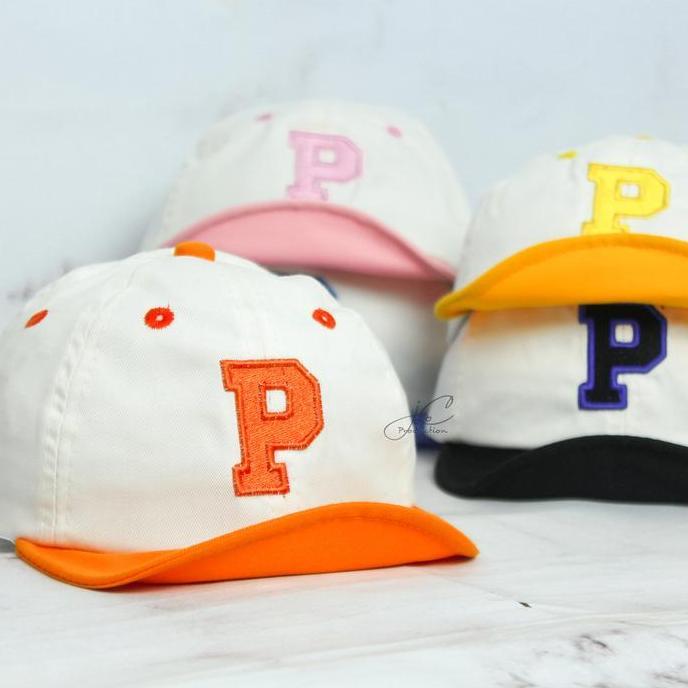Kidbig- Jocoproduction - Topi Fashion Bayi Pet Batita Premium Bordir Huruf P