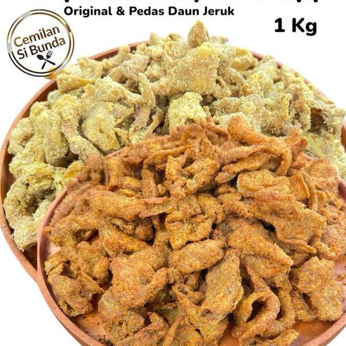 Keripik Kulit Ayam Crispy Kiloan Food Cemilan MS