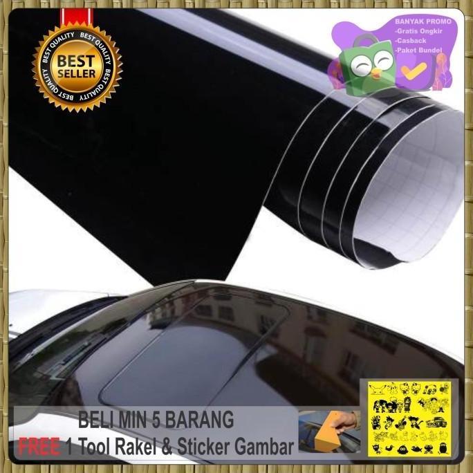 Stiker hitam glossy/metalic / skotlet hitam glossy/metalik