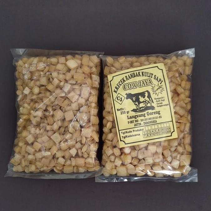 Krupuk rambak/krupuk rambak mentah kulit sapi asli kotak kecil 250 gr