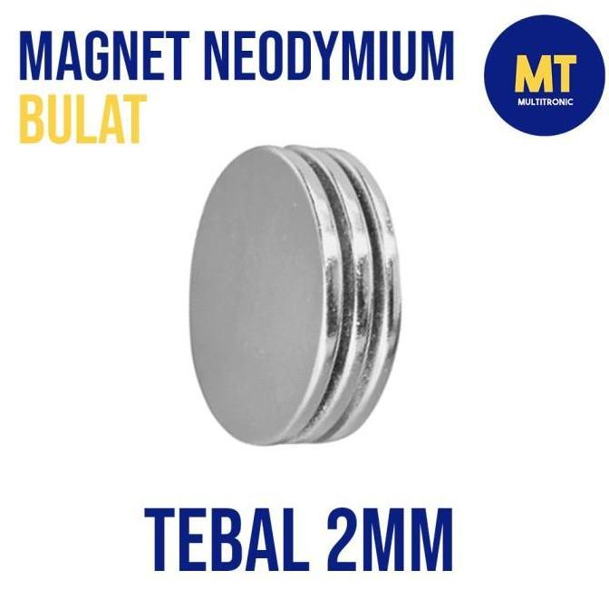 Magnet Neodymium Bulat ketebalan 2mm