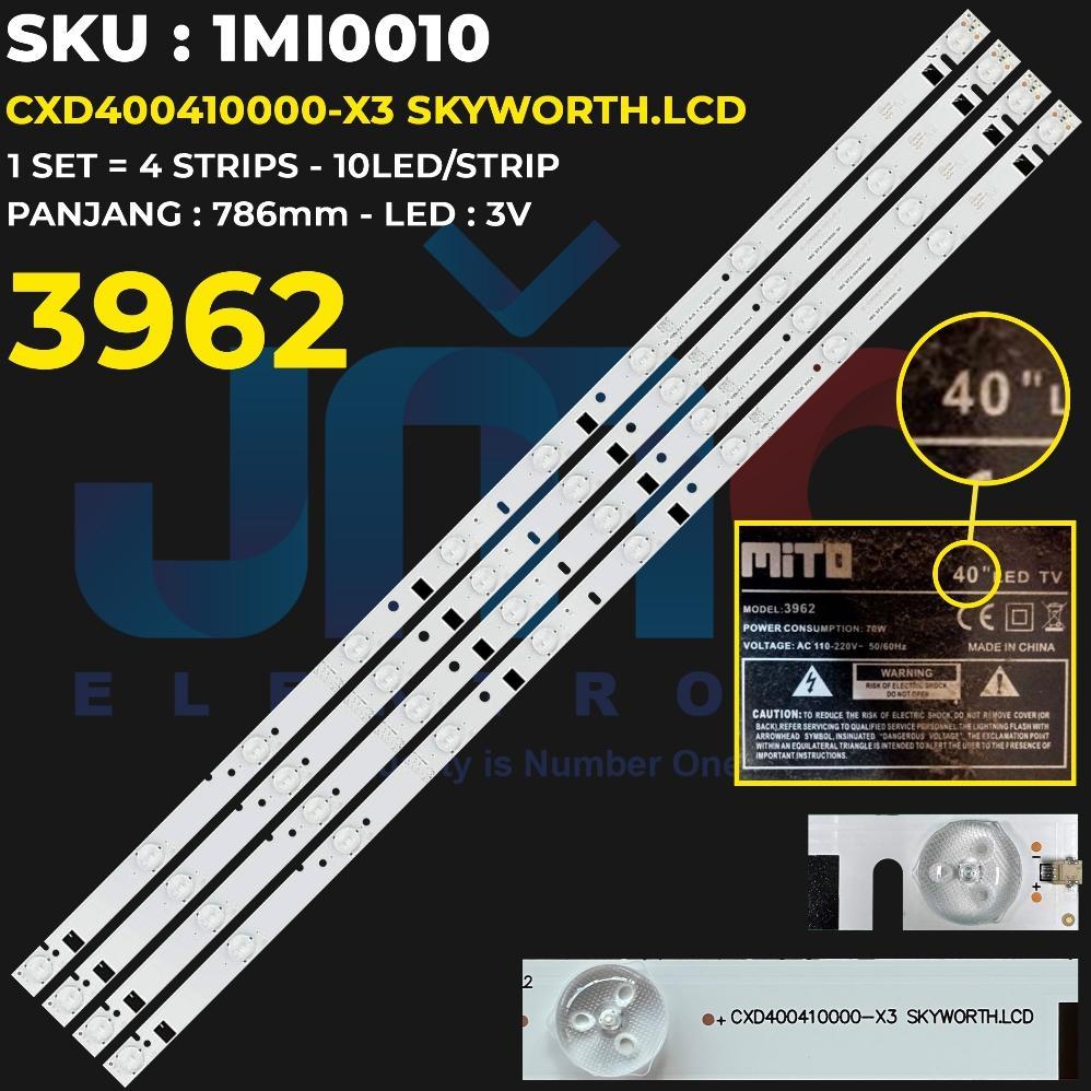 BESTPROMO Backlight TV Mito 40 37 Inch 3962 HL-00400A28-1001S-01 A2 4*10 / HS-37D3006V1W8C1B73310M