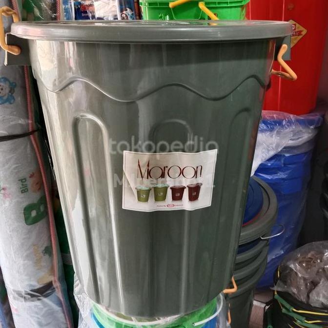 Ready  MAROON Ember Plastik 80 Liter Tutup/ Tong Air