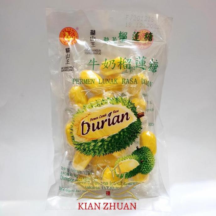 Permen Lunak Rasa Durian 120gr