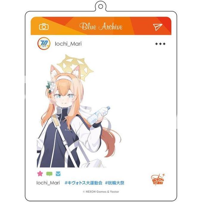 Iochi Mari Acrylic Photo Frame Key Chain - Blue Archive Get Set, Go