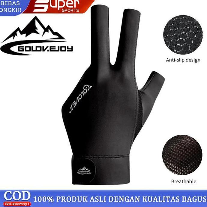 RETEKNO Sarung Tangan Biliar Anti Selip Sarung Tangan Biliar Jari Terbuka dan Jari Penuh Sarung Tang