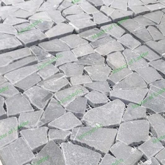 Kris Stone Deck Tile Deck Taman Tile Outdoor 30x30 cm Batu Hitam