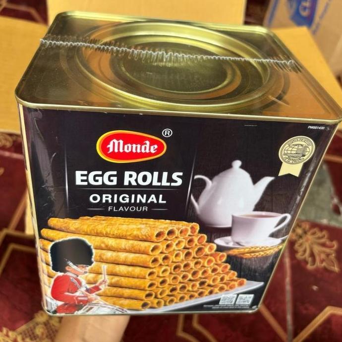 Terlaris Agen Distributor Makanan Ringan Snack Ultah Anak Hampers Lebaran Biskuit Kaleng Monde Egg R