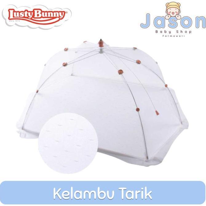 Lusty Bunny Kelambu Tidur Bayi Double Kawat Pp8524 Kojong Lipat Praktis Perlindungan Nyamuk Polkadot