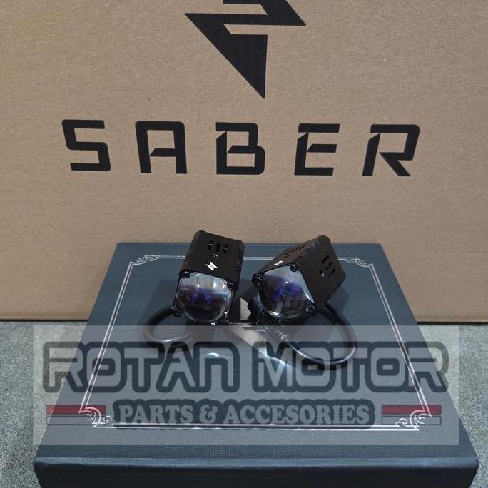 Promo MINI PROJIE SABER SR1 NANO V2 /  SABER SR 1 NANO V2 Blue Lens 2X25W / LAMPU TEMBAK SABER Disko