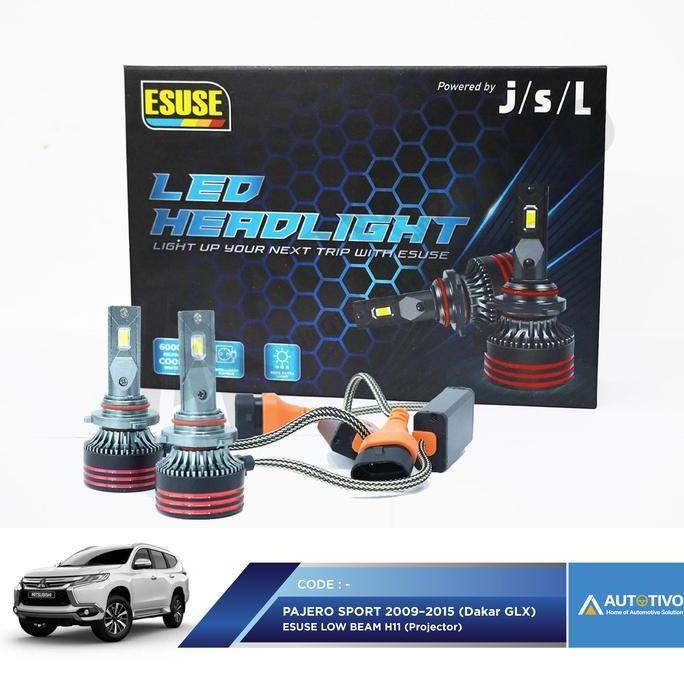 Esuse Led Super Bright Bohlam Lampu Mobil Pajero Sport (Dakar Glx) 2009-2015 H11 Hb3 55Watt Diskon