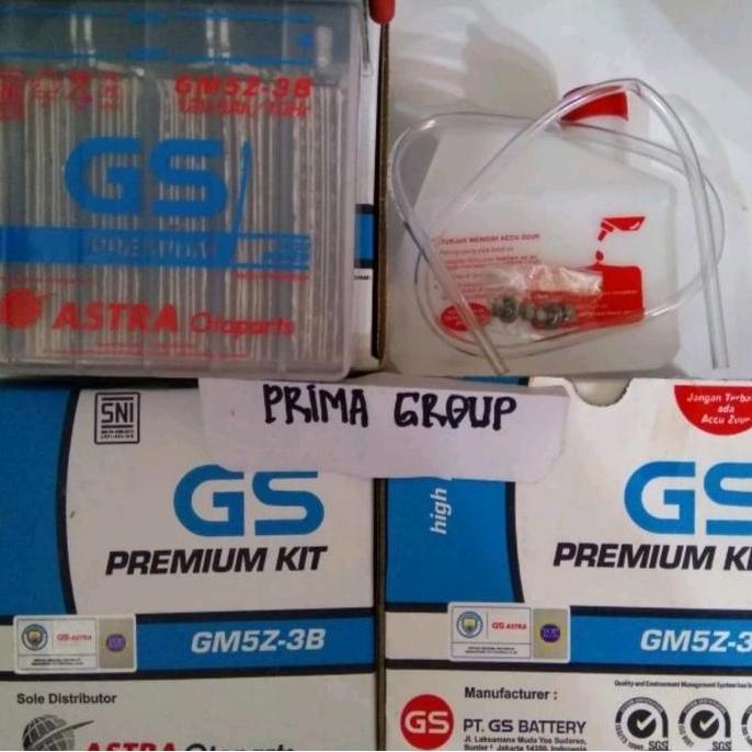 AKI ACCU MOTOR GS ASTRA PREMIUM KIT GM5Z-3B BASAH